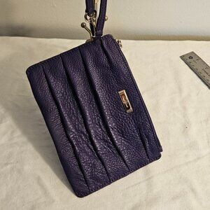 Cole Hann Purple leather textured Wristlet